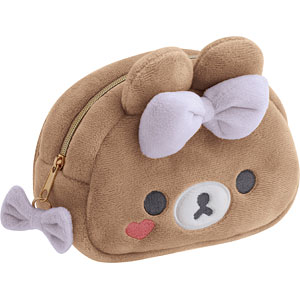 CA82003 リラックマ Makeup Rilakkuma ミラー付ぬいぐるみポーチ チャイロイコグマ