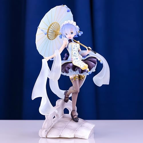 Re:ゼロから始める異世界生活 レム フィギュア 中華風ドレス 日傘ver. 28cm 彩色済み完成品 可愛い おしゃれ コレクション ギフト