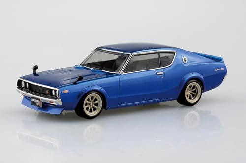 青島文化教材社(AOSHIMA) 楽プラ スナップキット No.24CU-MB ニッサン C110スカイラインGT-R カスタム（メタリックブルー） 1/32スケール プラモデル