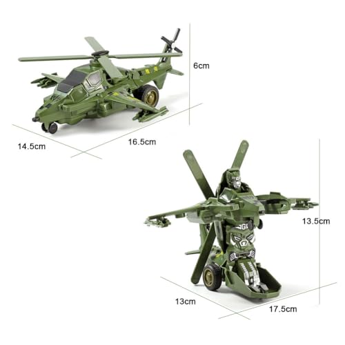 YOBOKO ヨボコ 変形可能な飛行機おもちゃ 飛行機ロボットおもちゃ 子供用 簡単な飛行機モデル玩具 男の子と女の子用 楽しい遊び車 3～8歳のお子様へのプレゼント (Green)