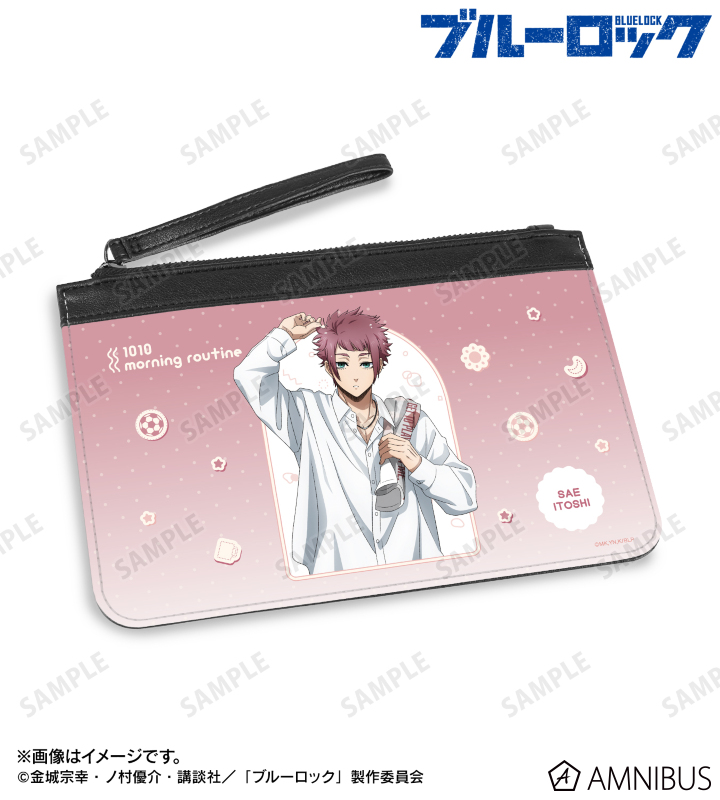 描き下ろし 糸師 冴 モーニングルーティンver. PUレザーフラットポーチ