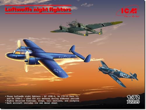 ICM 1/72 ドイツ 夜間戦闘機 3機セット プラモデル 72209 (飛行機)