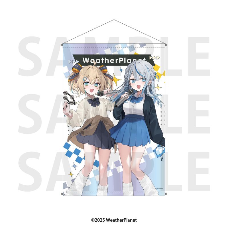 「10月中旬頃以降発送」WeatherPlanet×ラウンドワン B2タペストリー（学生服）