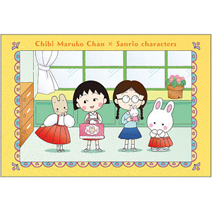 ちびまる子ちゃん×サンリオキャラクターズ ポストカード(教室)