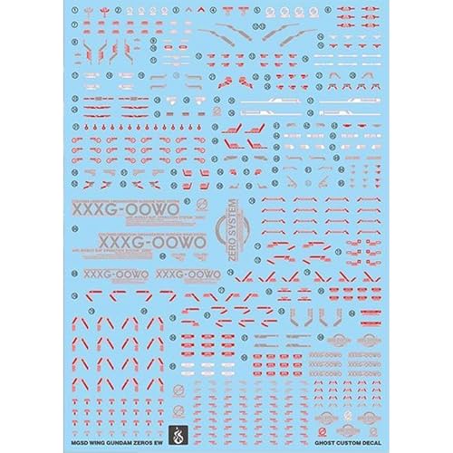 MGSD ウイングガンダムゼロ EW デカール 対応 蛍光 水転写式 ウイングガンダム スノーホワイト プレリュード mg sd gh