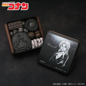 「名探偵コナン」黒ずくめの組織 クッキー缶（ベルモット）