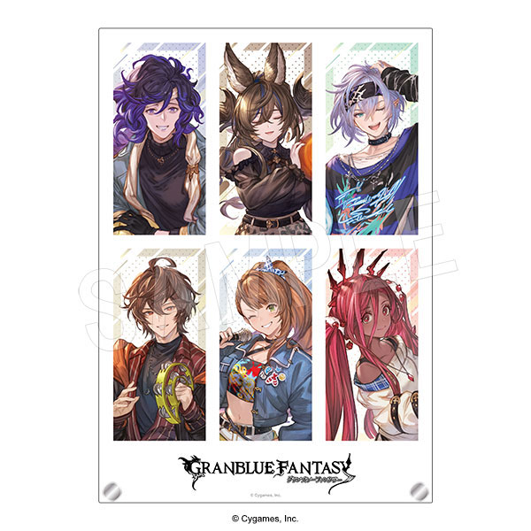 グランブルーファンタジー ホロアクリルアートパネル ROUND1コラボver. 集合