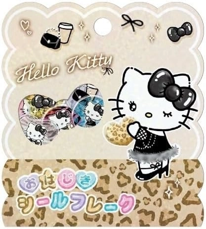 【在庫】 サンリオ おはじきシールフレーク ハローキティ ブラックリボン クラックス