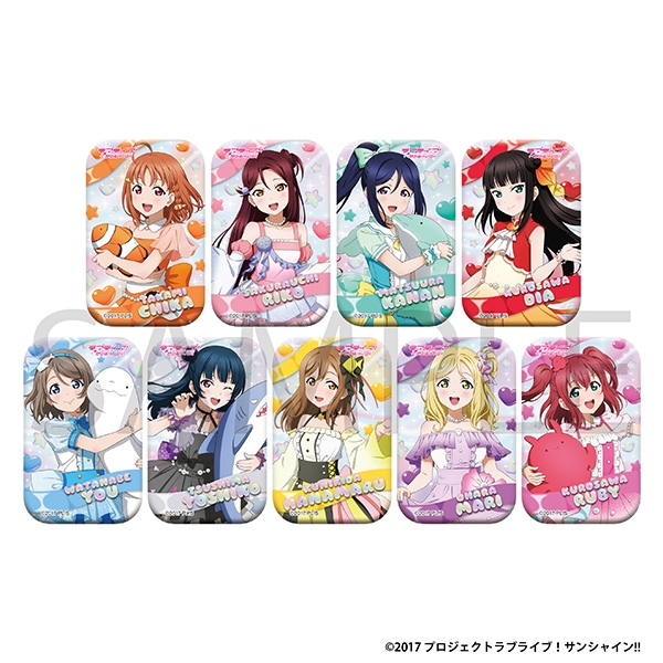 ラブライブ！サンシャイン!! スクエアキャラバッジコレクション/ぷかぷかAqoursフェア ver.