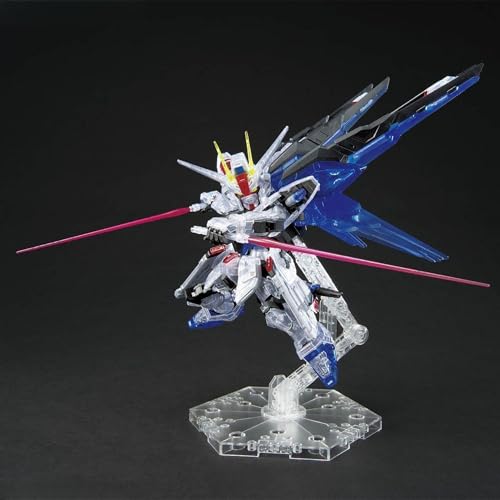 MMGSDD1/144 クリアカラー Q版 フリーダムガンダム 機動戦士ガンダムSEED 透明プラモデル 130mm 色分け済み 中華プラモデル パッチワークモデル(透明)