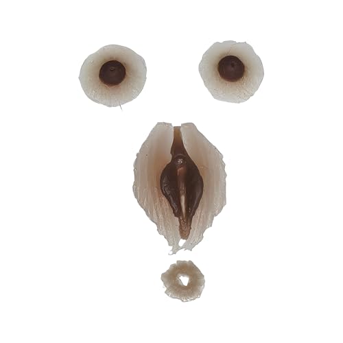 AIEK 1/6 フィギュア用 超柔軟性シームレス 女性素体 乳房魔改 改造パーツ 乳ガード 乳首乳輪 2穴ディテール+お尻の穴 生理部造形セットTBLeague/JIAOUDOLL/VERYCOOL に適用 ダークブラウン