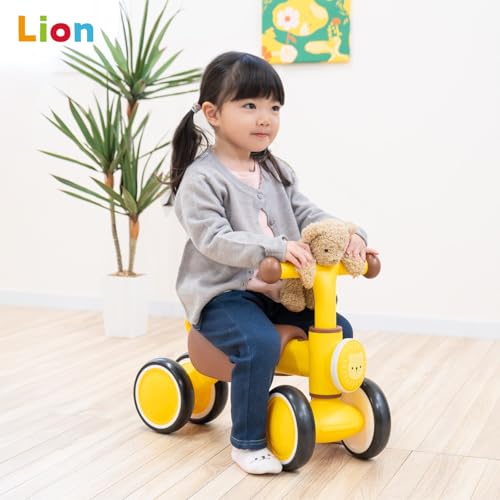 【米国グッドデザイン賞受賞】PYKES PEAK(パイクスピーク) ちびっこライダー 子供用 四輪車 キッズ 1歳以上 誕生日プレゼント コンパクト 超軽量 ベビーカー バランス 乗り物 おもちゃ ハンドル プレゼント ライオン