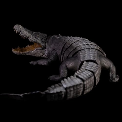 Nanmu 本心楠改 イリエワニ フィギュア 可動 全身29箇所可動 35cm級 リアル PVC+POM 口開閉可 プレゼント コレクション 情景 撮影道具 シーン プラモデル 完成品 置物 塗装済み (ナチュラルカラー) [並行輸入品]