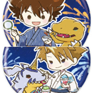 缶バッジ「デジモンアドベンチャー」08/浴衣ver. グラフアートイラスト 8個入りBOX