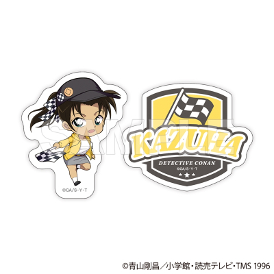 【グッズ-ステッカー】名探偵コナン ダイカットステッカー2枚セット チェッカーフラッグ② (遠山 和葉)【再販】