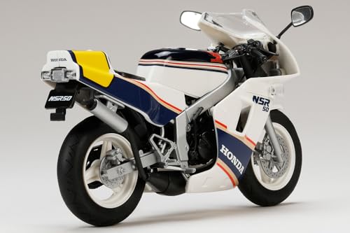 ホビージャパン 1/12 HJMバイクシリーズ No.3 Honda NSR50 '89 ロスホワイト×セイシェルナイトブルー 色分け済みプラモデル HJMB003