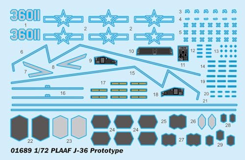 トランペッター 1/72 中国 解放軍空軍 J-36 プラモデル 01689