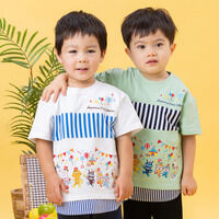 パレード柄切替半袖Tシャツ