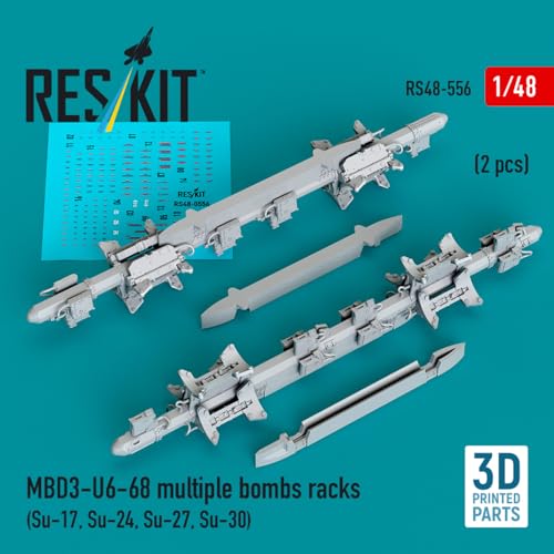 レスキット 1/48 現用ロシア 空軍 MBD3-U6-68 爆弾架 (2個入) プラモデル用パーツ RSK48-0556 (飛行機)