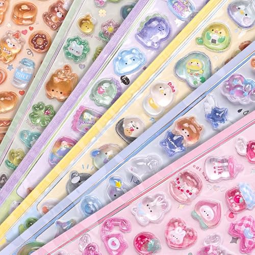3dシール 立体シール 可愛い 1枚セットセット ごほうび キラキラ 韓国 子供DIY用 日記帳用 貼り付け可能 手芸用品 スマホケース 手帳 diy 贈り物 (p3)