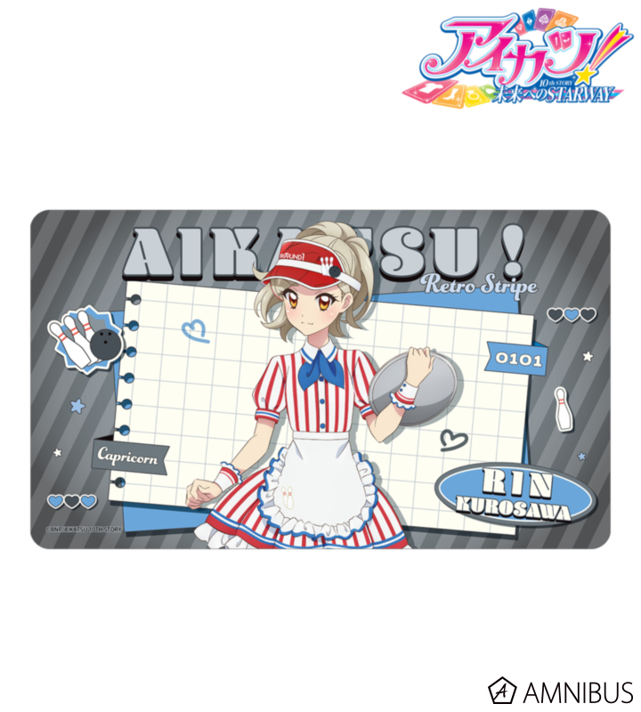 描き下ろし 黒沢 凛 レトロストライプver. マルチデスクマット