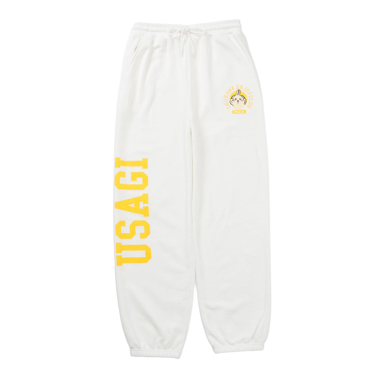 ちいかわ スウェットパンツ ピース うさぎ ホワイト