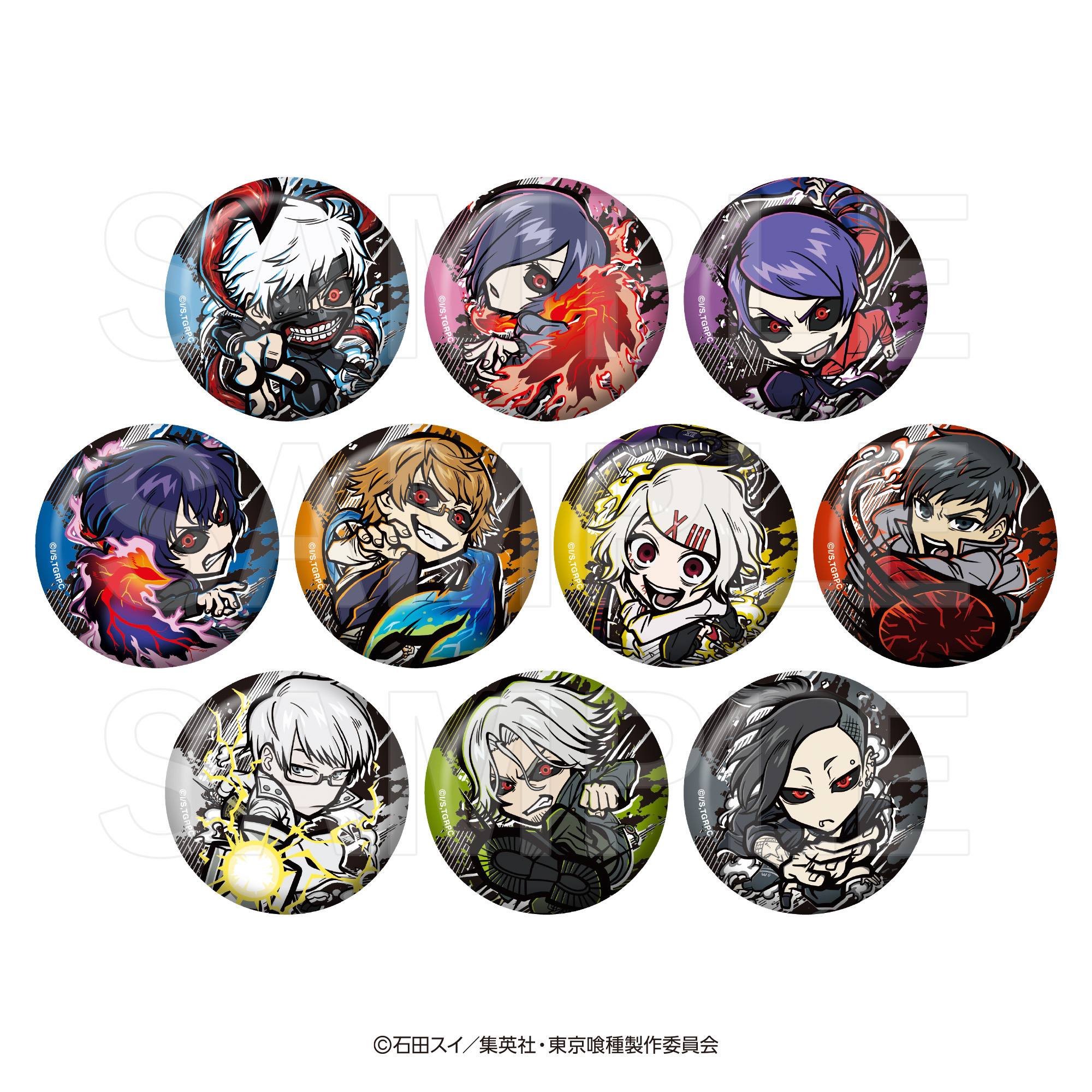 東京喰種トーキョーグール_イートゥーン トレーディングメタリック缶バッジ(全10種)【BOX／10個入り】