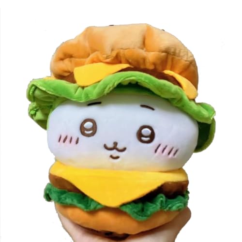 [SENDENG] 対応ウサギ ぬいぐるみ ハンバーグ 着ぐるみ 萌えグッズ 可愛い 軽量 アニメ もふもふ 飾り 置物 マスコット 装飾品 周辺 プレゼント ギフト 贈り物 38cm (ちいかわ)