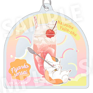 夏目友人帳 ニャンコ先生カラフルソーダver. アクリルキーホルダー ピーチ