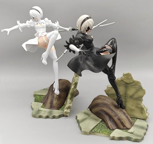 ニーア オートマタ 2B 24cm 1/9 マスターピース コレクタードール 人気 ポストアポカリプス スチームパンク スタイル アクション アドベンチャー RPGゲーム NieR:Automata ヨルハ 戦闘 アンドロイド セクシー 塗装済み フィギュア (ホワイト)