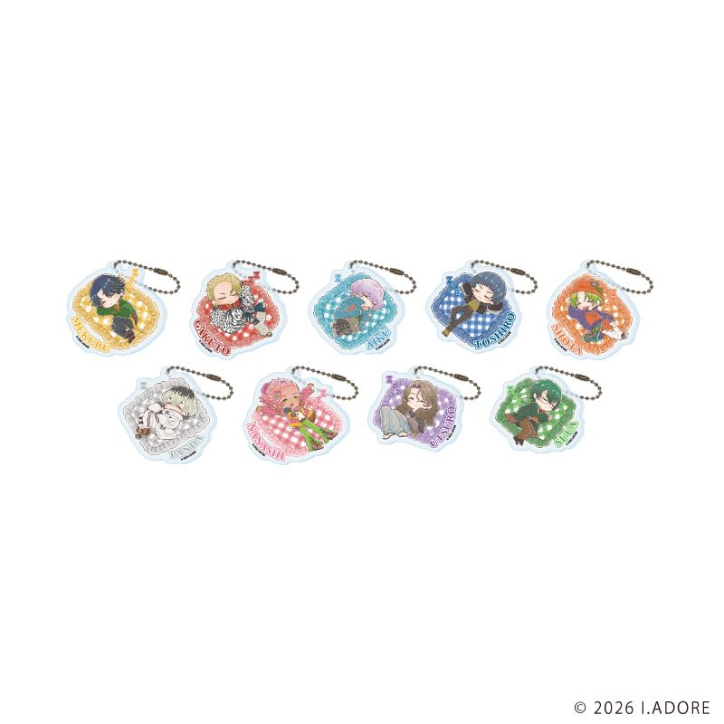 アクリルキーホルダー「I.ADORE」01/おやすみver. ブラインド(9種)(グラフアートイラスト)