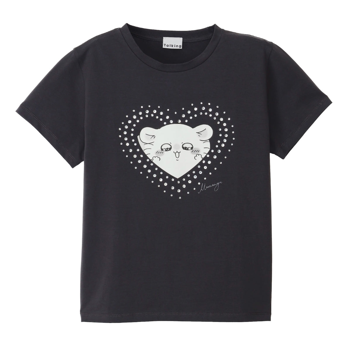 ちいかわ ラインストーンTシャツ DECO(モモンガ)スミクロ