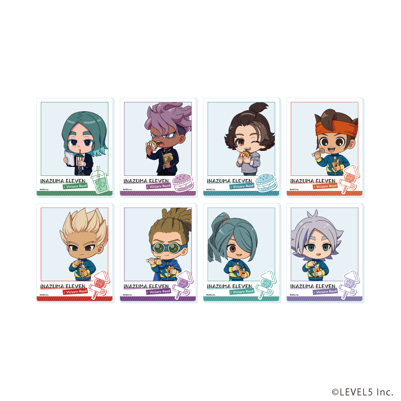 イナズマイレブン 英雄たちのヴィクトリーロード_アクリルカード03/食べ歩きver. コンプリートセット(全8種)(ミニキャライラスト)【コンプリートセット/8個入り】