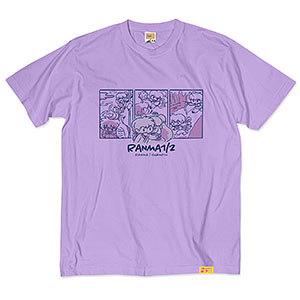 TVアニメ「らんま1/2」第2弾 ポップイラストTシャツ 3(らんま ＆ シャンプー) ライトパープル XXL