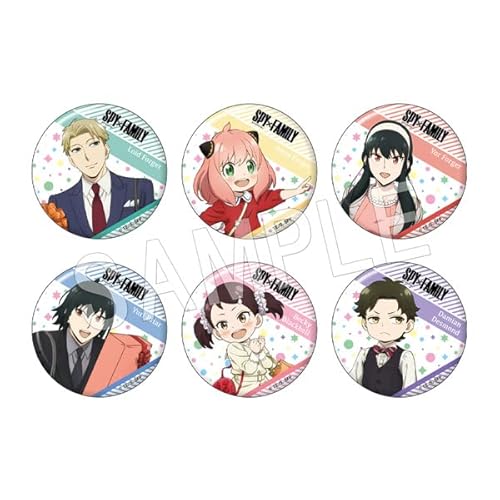 中外鉱業 SPY×FAMILY トレーディング缶バッジ ショッピング BOX商品 全6種 6個入り ブリキ製