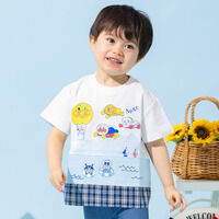 海柄切替半袖Tシャツ