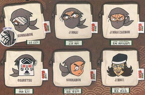 忍たま乱太郎 スクエアポーチ その2 [全6種セット(フルコンプ)] ガチャガチャ カプセルトイ