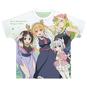TVアニメ「小林さんちのメイドラゴン」 トール＆カンナ＆エルマ＆ルコア フルグラフィックTシャツ ユニセックス XXL