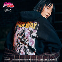 アニメ『ジョジョの奇妙な冒険 ダイヤモンドは砕けない』×glamb Highway Star Hoodie