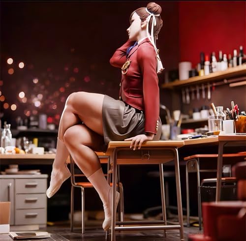 1/8 1/6 1/4 ガレージキット フィギュア 未塗装 ストリートファイター 春麗 JK セーラーモデル (1/8(18cm))