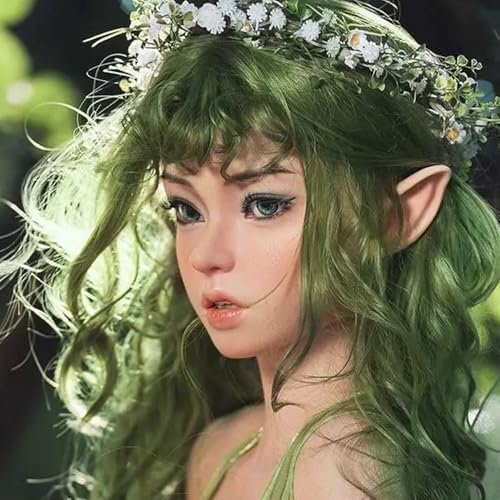 シリコン製 フィギュア ヘッド単体 等身大 頭部のみ Head Only ウィッグタイプ 口腔付き 化粧練習用 店舗用品 ショップアクセサリー展示用 M16スタッド付き #G11