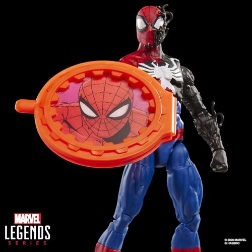 ハズブロ（Hasbro）MARVEL マーベルレジェンド・シリーズ スパイダーマン（エイリアン・コスチューム）、レトロ マーベル コミックス シークレット・ウォーズ コレクタブル 6インチ アクションフィギュア シールド付属 G2419 正規品