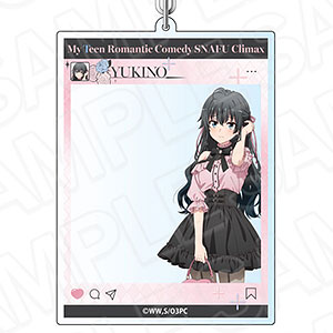 「やはり俺の青春ラブコメはまちがっている。完」 SNS風アクリルキーホルダー 雪ノ下雪乃 サブカルファッション