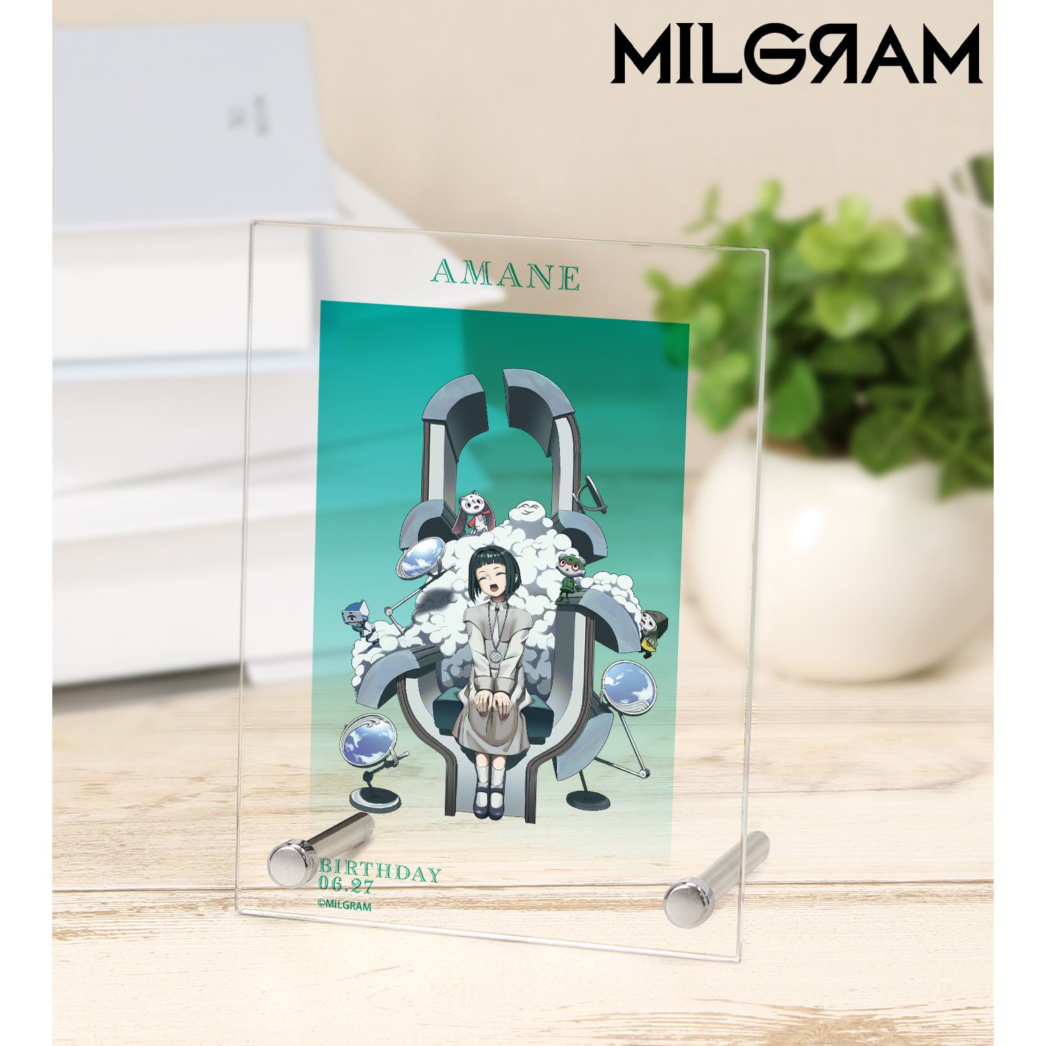 MILGRAM -ミルグラム-_描き下ろし アマネ バースデーver. 第3弾 A6アクリルパネル