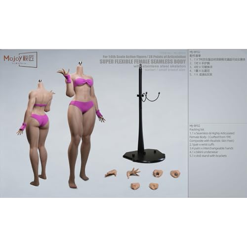 HiPlay 模匠スタジオ Mojoy 1/6 格闘風 女性 素体 ヘッドなし MJ-BF02 足取れない 小胸版 サンタン肌 ボディ フィギュア 超可動