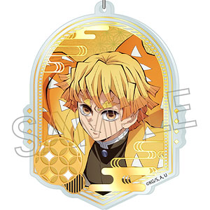 鬼滅の刃 箔押しアクリルキーホルダー 我妻善逸