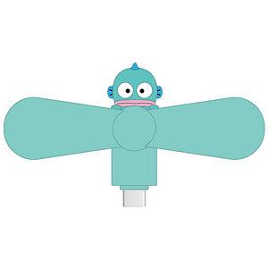 サンリオキャラクターズ コネクタ付きミニクールファン (USB Type-C) ハンギョドン