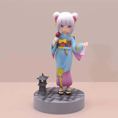 [CHIASA]フィギュア 小林さんちのメイドラゴン カンナ 浴衣.Ver 17.7cm 1/7スケール PVC・ABS製 塗装済み 完成品 置物 卓上 装飾品 記念品 コレクションドール プレゼント フィギュア (カンナ)