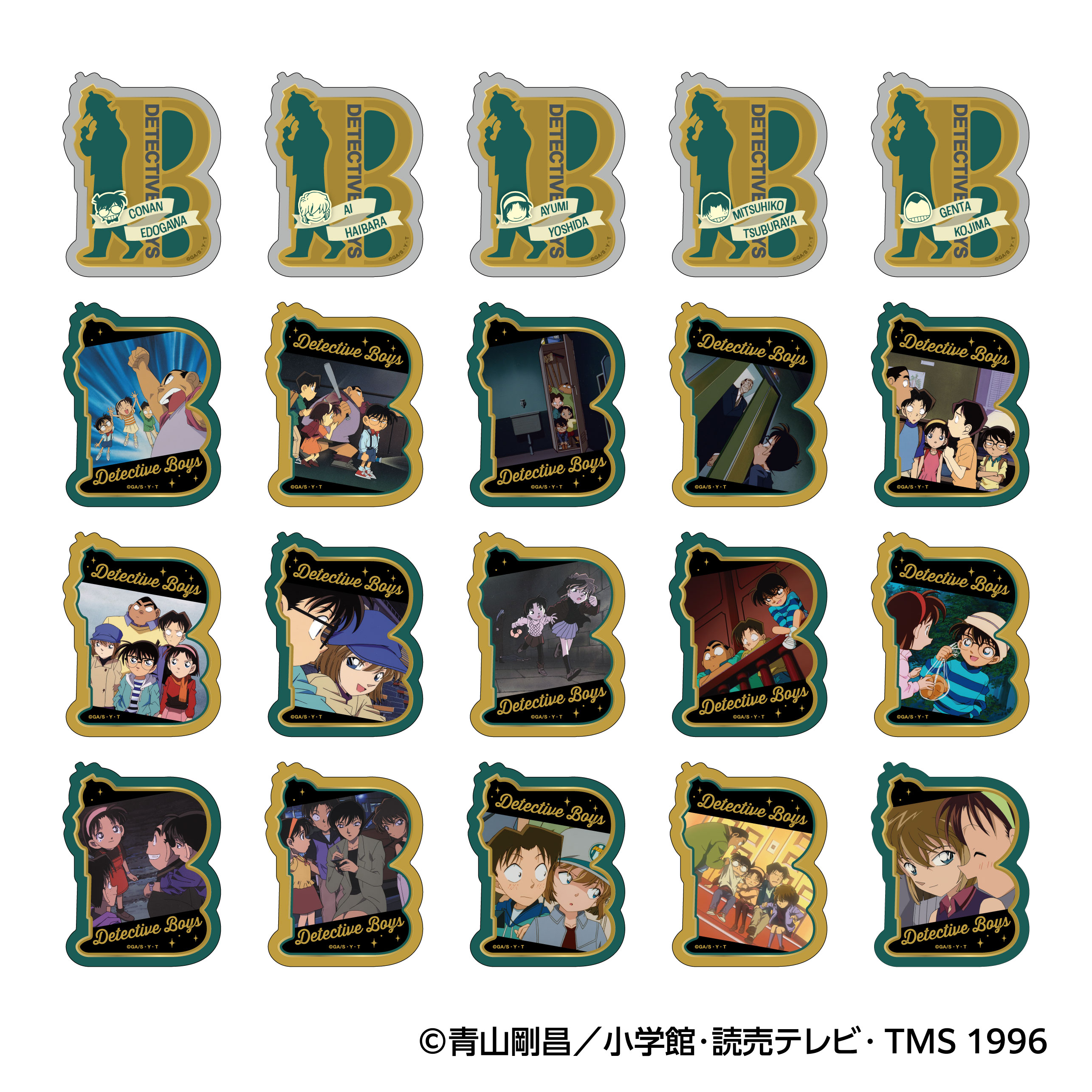 名探偵コナン_探偵バッジ型ステッカー【OPP／20パック入り】