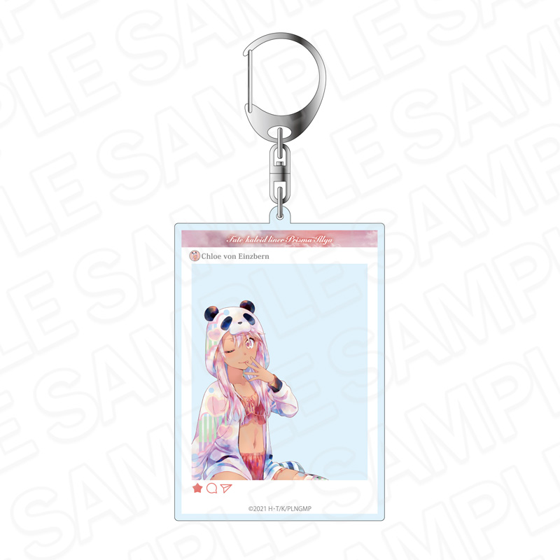 劇場版Fate/kaleid liner プリズマ☆イリヤ Licht名前の無い少女_SNS風アクリルキーホルダー PALE TONE series クロエ パジャマ ver.